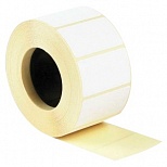 Термотрансферные этикетки бумажные полуглянцевые, 43х25мм, 1000шт. в рулоне, прозрачная подложка, 10 рулонов в упаковке (114512)