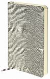 Записная книжка А6 Lorex Reptile, 96 листов, в точку, мягкая интегральная обложка, серый с блестками