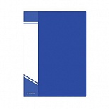 Папка файловая 20 вкладышей inФОРМАТ (А5, пластик, 550мкм, карман для маркировки) синяя