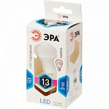 Лампа светодиодная Эра LED (13Вт, E27, грушевидная) холодный белый, 1шт. (A60-13W-840-E27, Б0020537)