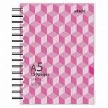 Бизнес-тетрадь А5 Attache Selection Spring Book, 150 листов, розовая, клетка, на спирали, пластик (170х202мм)