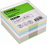 Блок-кубик для записей Стамм "Имидж", 90x90x45мм, цветной, прозрачный бокс (БЗ-995401), 24шт.