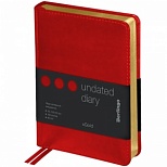 Ежедневник недатированный A6 Berlingo xGold (160 листов) обложка кожзам, красная, золотой срез (UD0_81606)