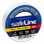 Изолента Safeline (15мм x 10м, белая) 1шт.