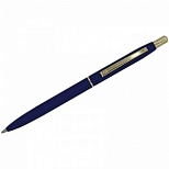Ручка шариковая автоматическая Luxor Sterling (0.8мм, синий цвет чернил, корпус синий/золото, кнопочный механизм) 10шт. (1117)