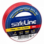 Изолента Safeline (15мм x 10м, красная) 1шт.