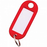 Брелок для ключей пластиковый OfficeSpace, 52мм, красный, 10шт. (268451)