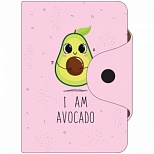 Визитница карманная OfficeSpace "I'm Avocado" (10 карманов, пвх, 75x110мм) (319945)